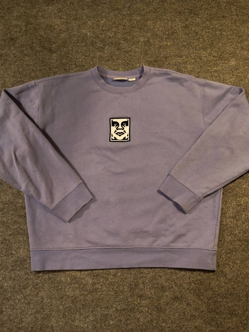 OBEY Icon Face Crewneck | Lavender | Men’s L | Rare Colorway